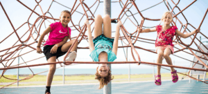 School children playground from fundraising